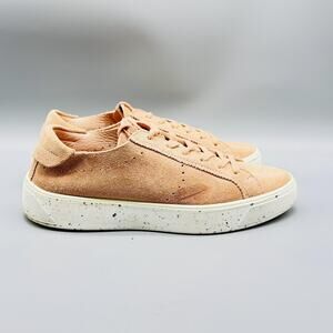 ECCO Shoes Womens 8.5 Pink Suede Street Tray Sneakers Lace Up Low Top Speckled